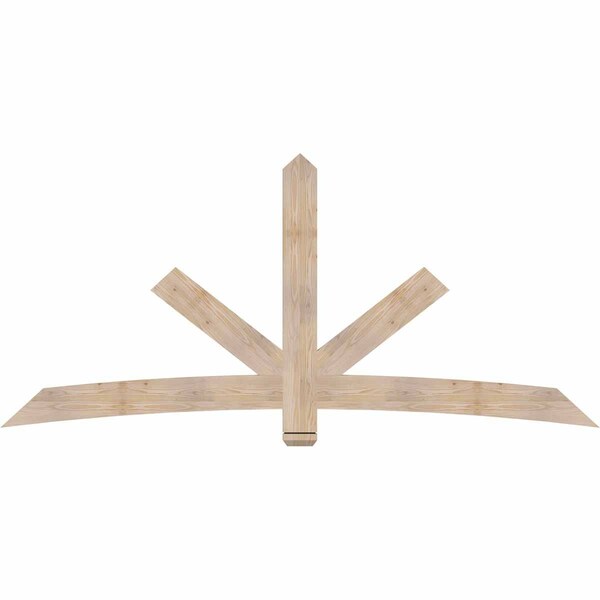 Ekena Millwork Alberta Smooth Timber Gable Bracket, Douglas Fir, 96"W x 44"H x 1 1/2"D x 5 1/2"F, 11/12 Pitch GBW096X44X0206ALB00SDF - main